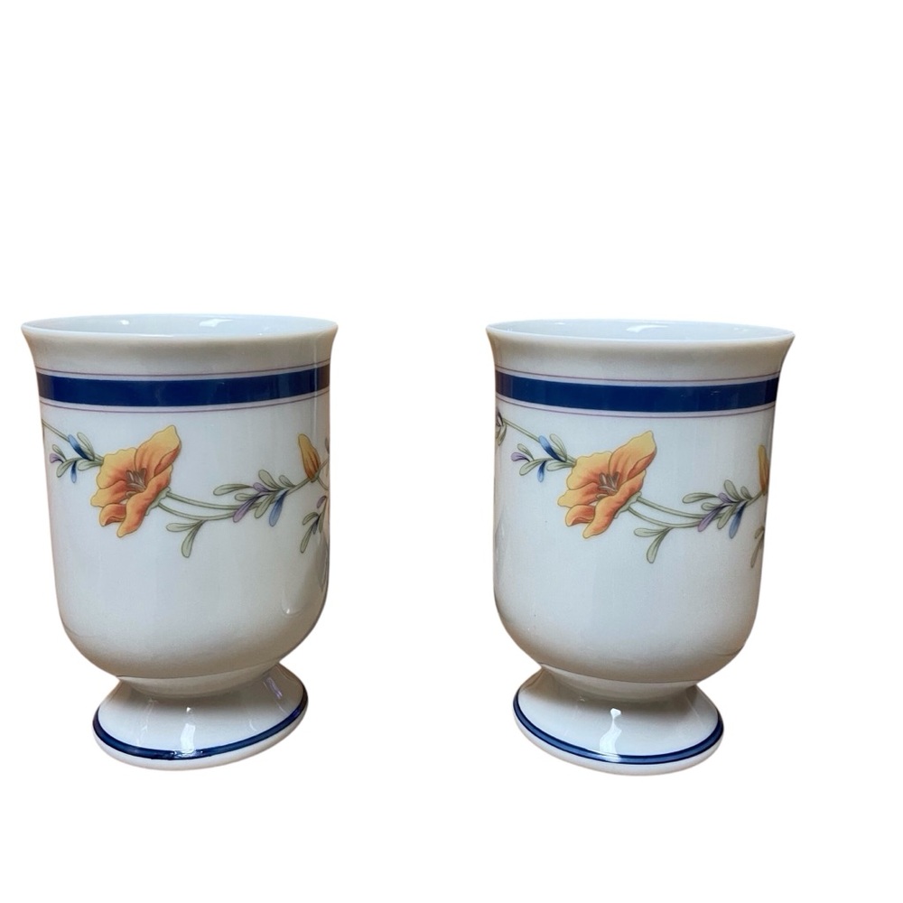 Princess House 1989 Porcelain Footed Mugs 4 PC Set